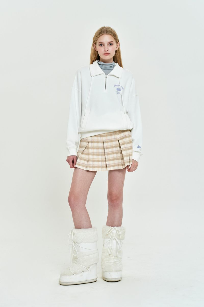 KIRSH（キルシー）の「CHERRY BUTTON POINT PLEATS SKIRT[LIGHT BEIGE]（Skirts）」