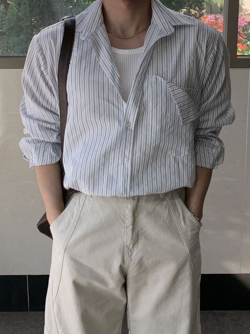 Mensfloor（メンズフロア）の「Bebida Stripe Shirt（Tops）」