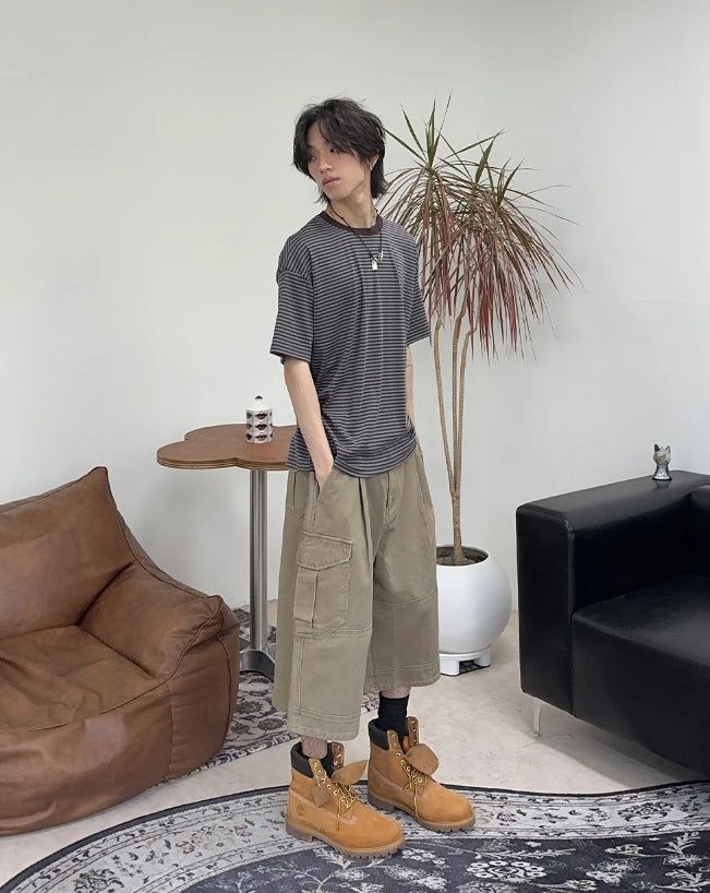 Ferid Stone Washed Cargo Bermuda Pants