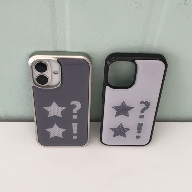 Dot dot star light gray epoxy bumper case