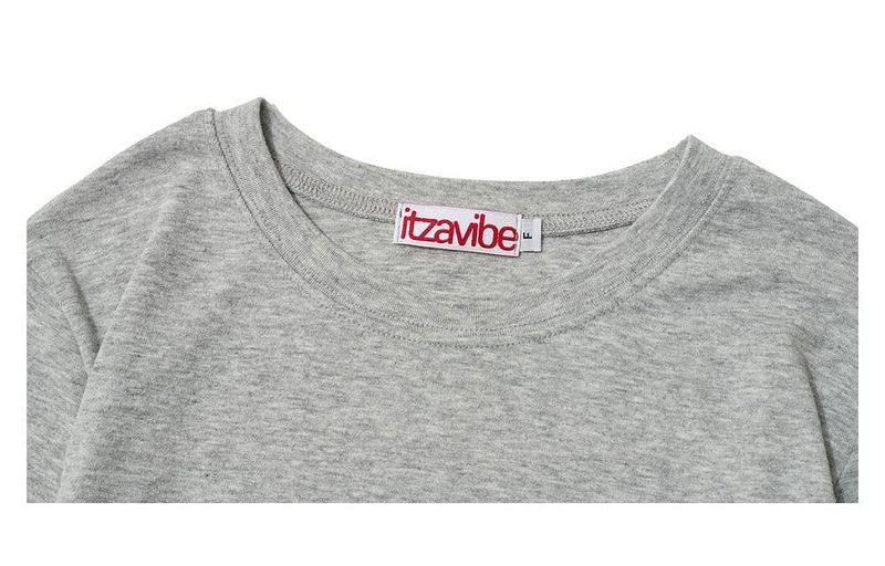 CHECK LAYERED LONG SLEEVE - GRAY