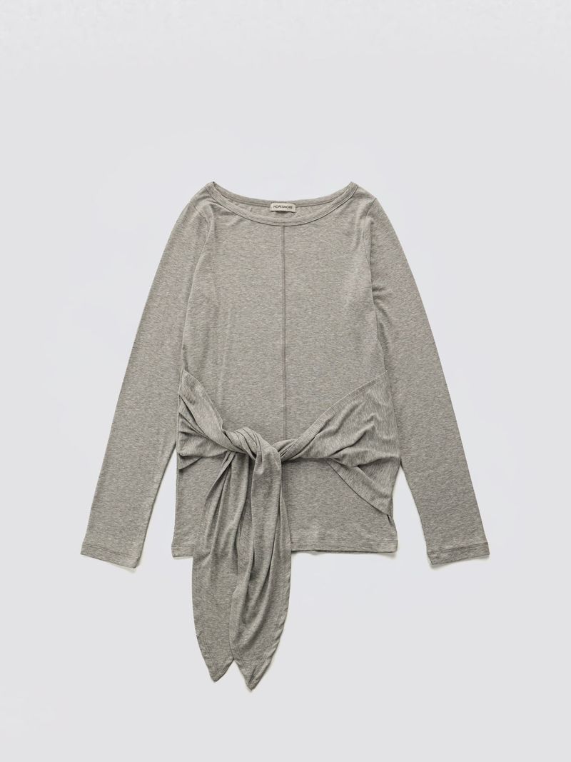 HOPESMORE(ホープスモア)の「Wrapping Shirring Tee_Melange(Tops)」