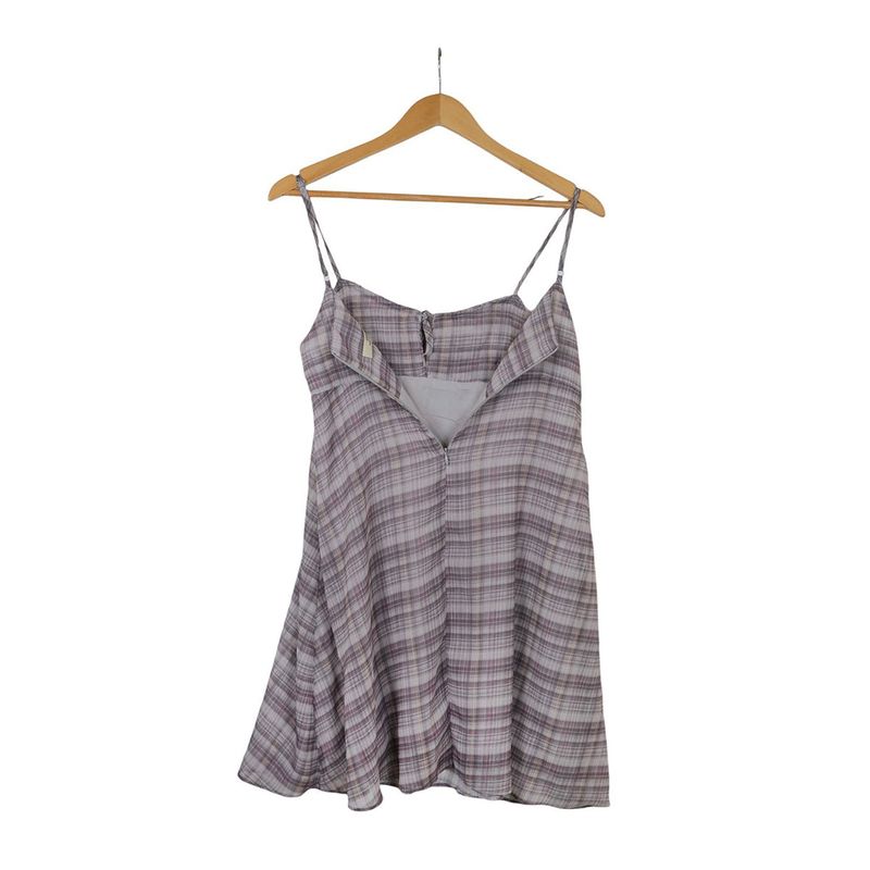 bead checkered dress