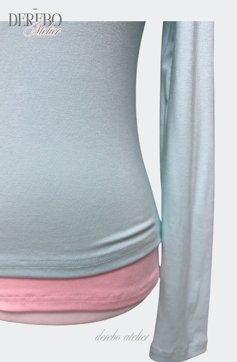 Mint pink layered t-shirt