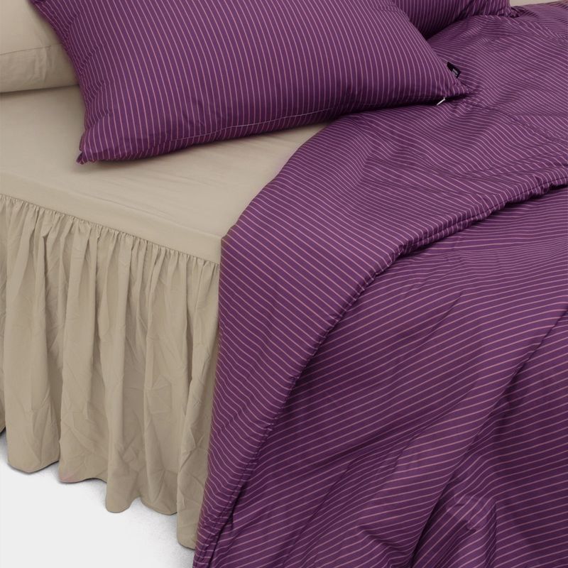 Dust-Free Classic Stripe - Purple Duvet Cover - Q size