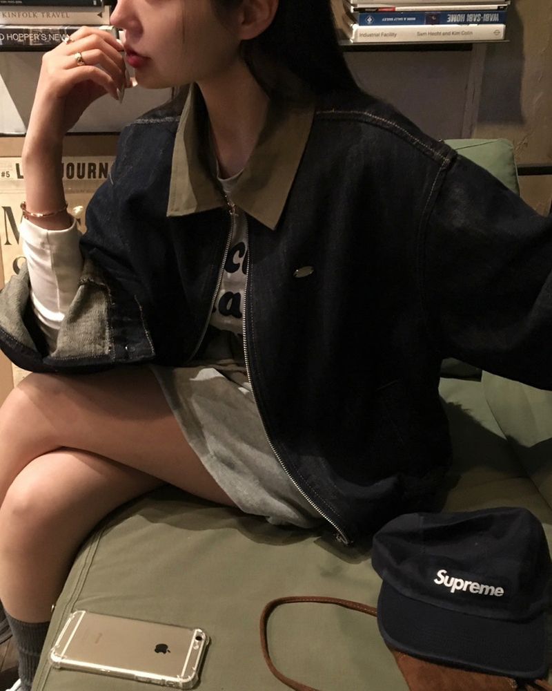 [Bellide made] Peter Overfit Denim Colored Blouson