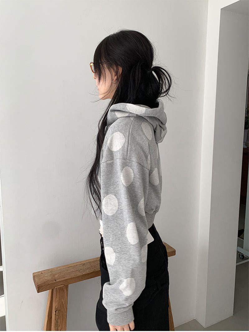 DOT HOOD ZIP-UP (2C)