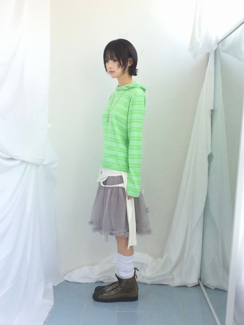 Stripe Lime Hood