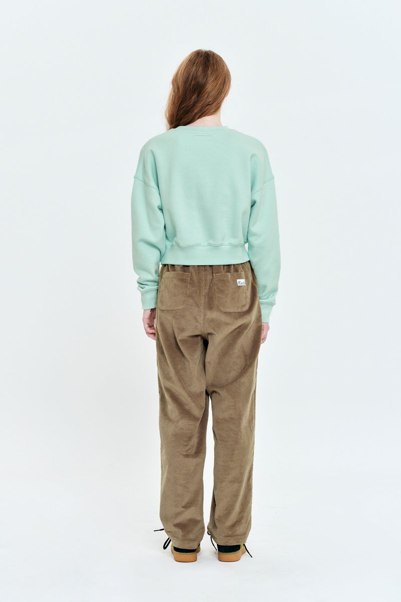 WITTY BUNNY WAPPEN CROP SWEATSHIRT [MINT]