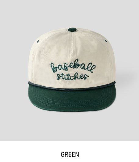 Rope Lettering Leather Strap Camp Cap