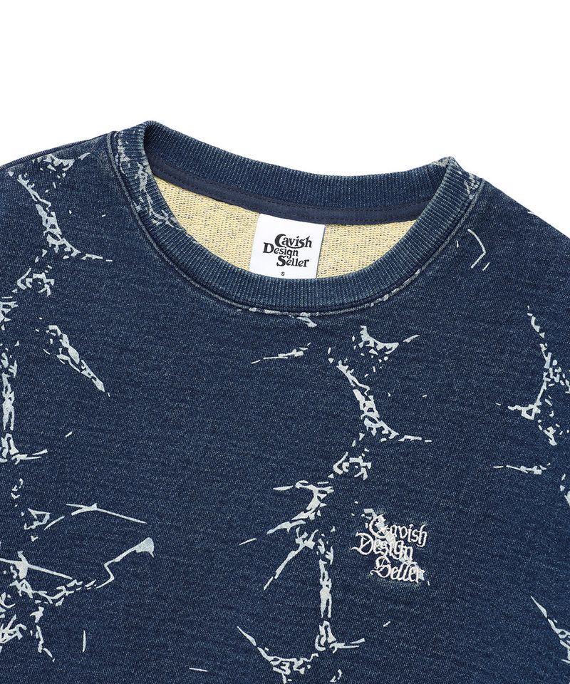 WASHED DENIM SWEATSHIRT BLUE(CV2EFUM445A)