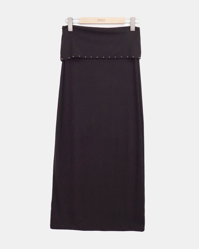 Shuden Stud Maxi Long Skirt