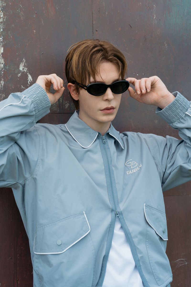 PIPING BLOUSON SET - OUTER (SKY BLUE)
