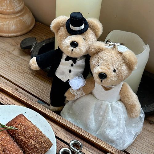 Wedding Couple Keyring Set [BROWN]