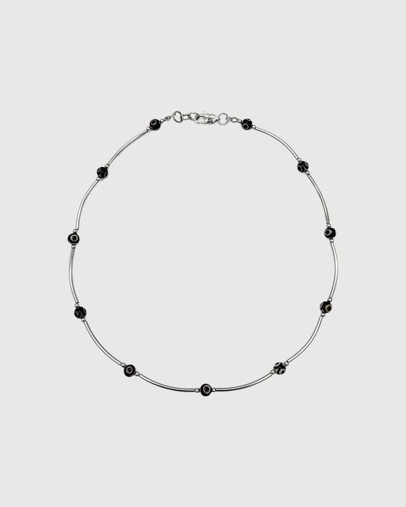 Cinnabar dot necklace