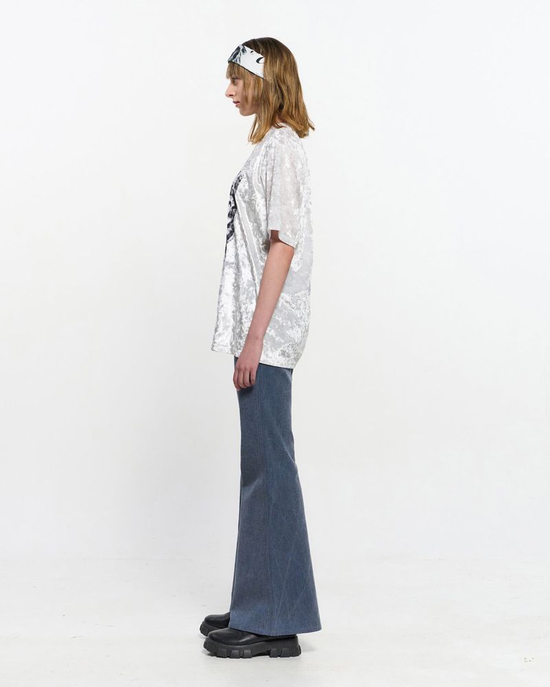 Stripe Bootcut Pants _ BLUE