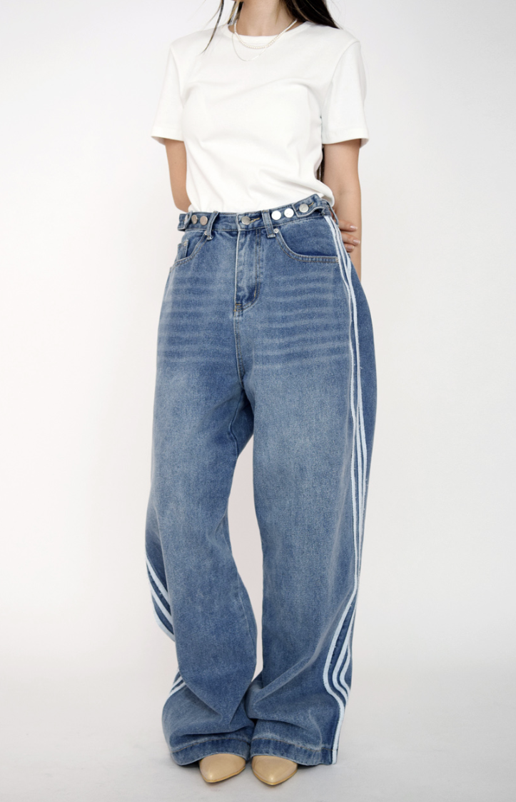 street track denim pants