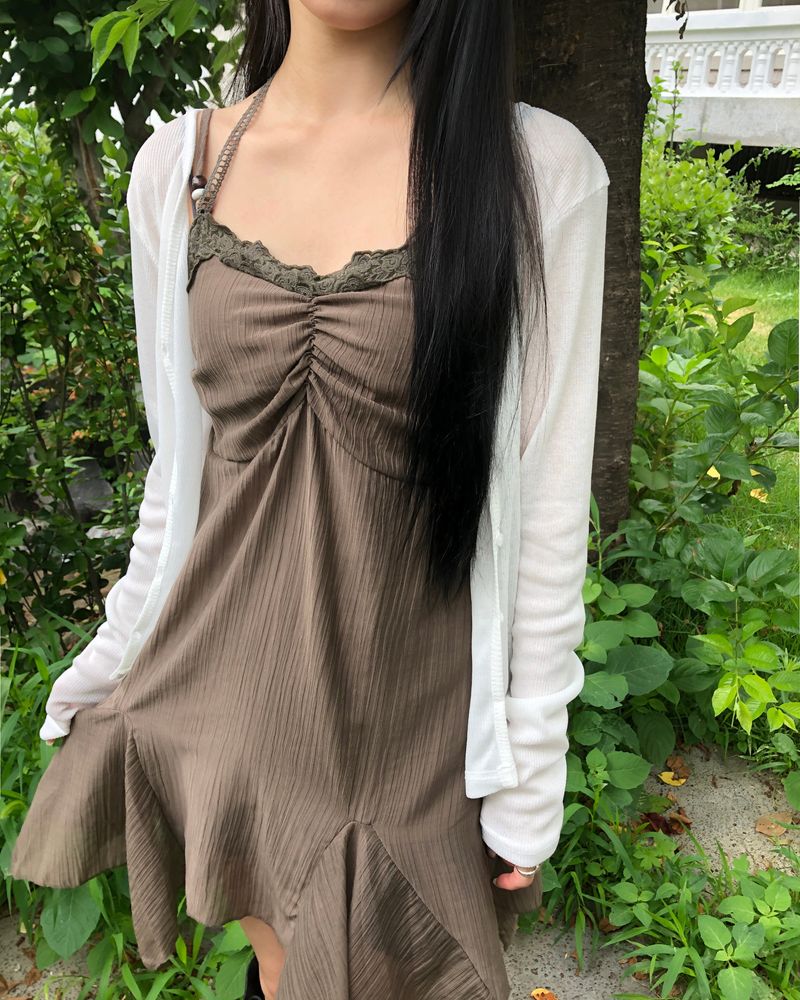 Hipon Halter Mini Dress
