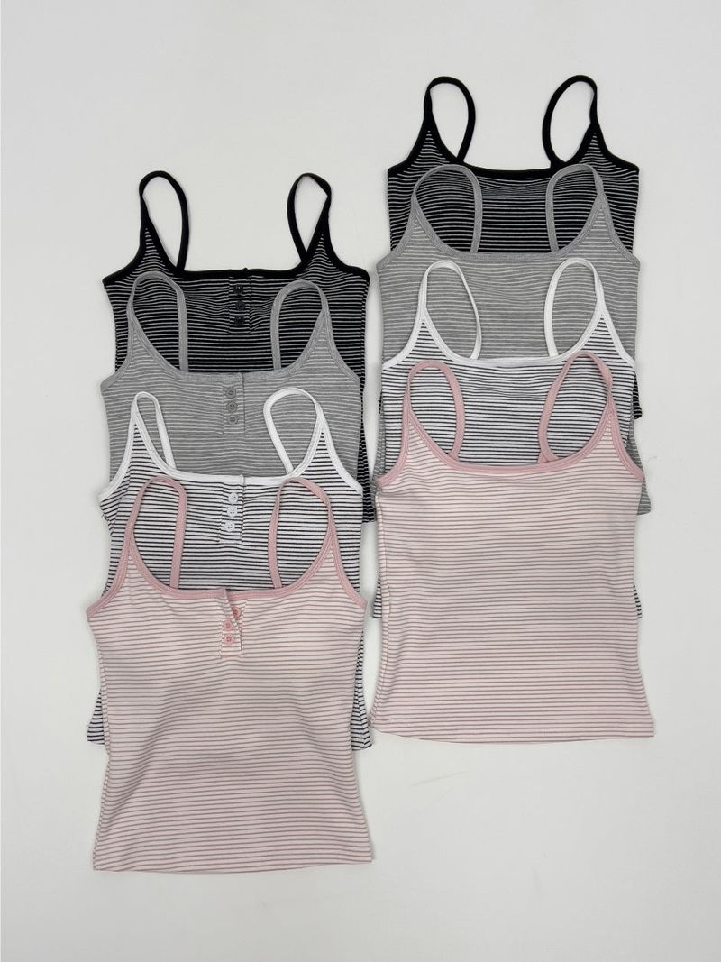 Stripe Bra Top Sleeveless