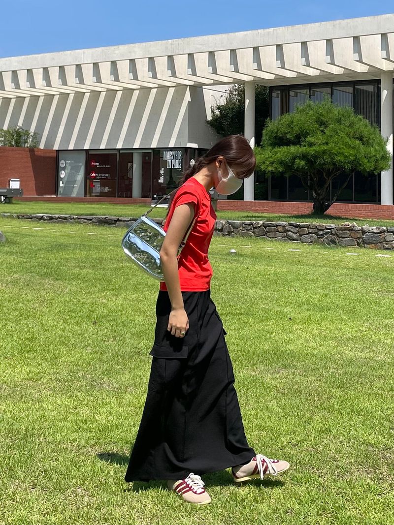 Cargo banding long skirt