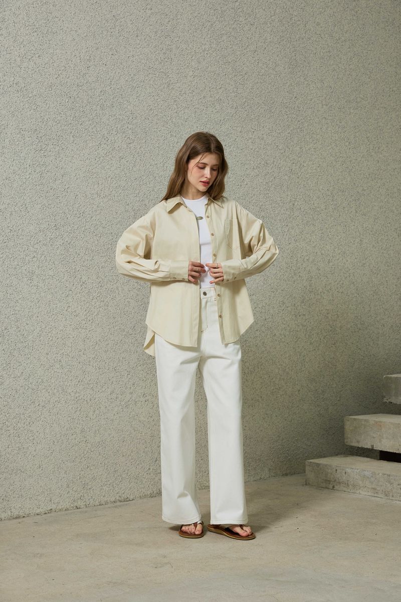 BRIGHT OVERSIZED SHIRT / BEIGE
