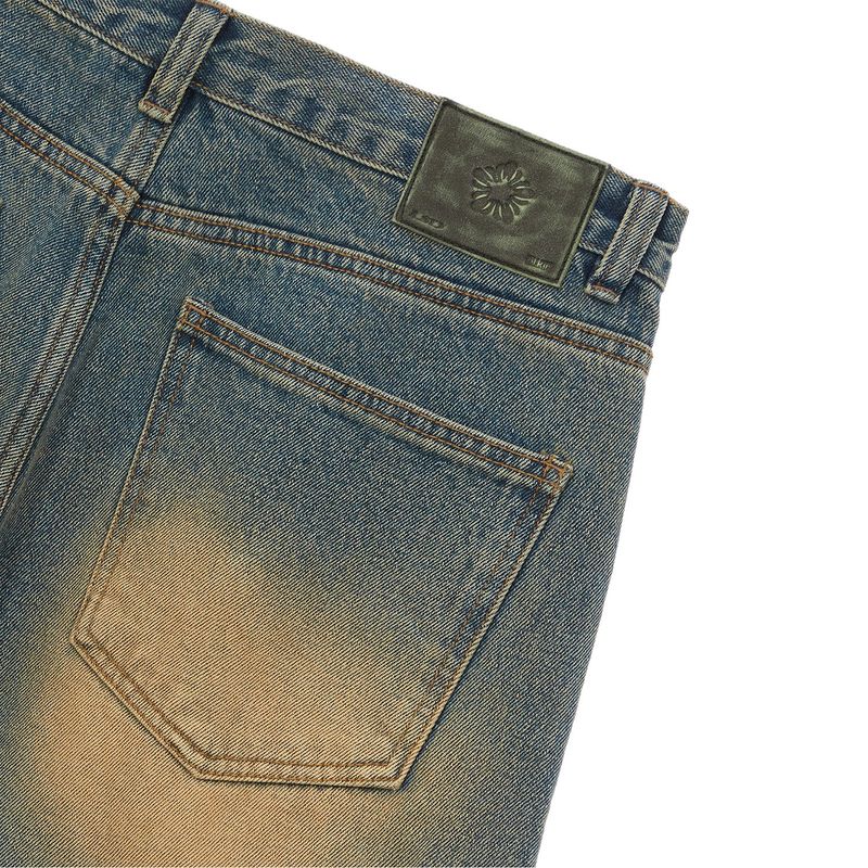 [ULKIN] MUGUNG Applique Washed Denim Pants_Indigo