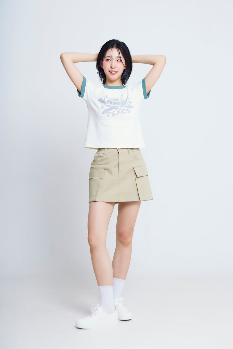 universe print ½T-shirts_ivory/green
