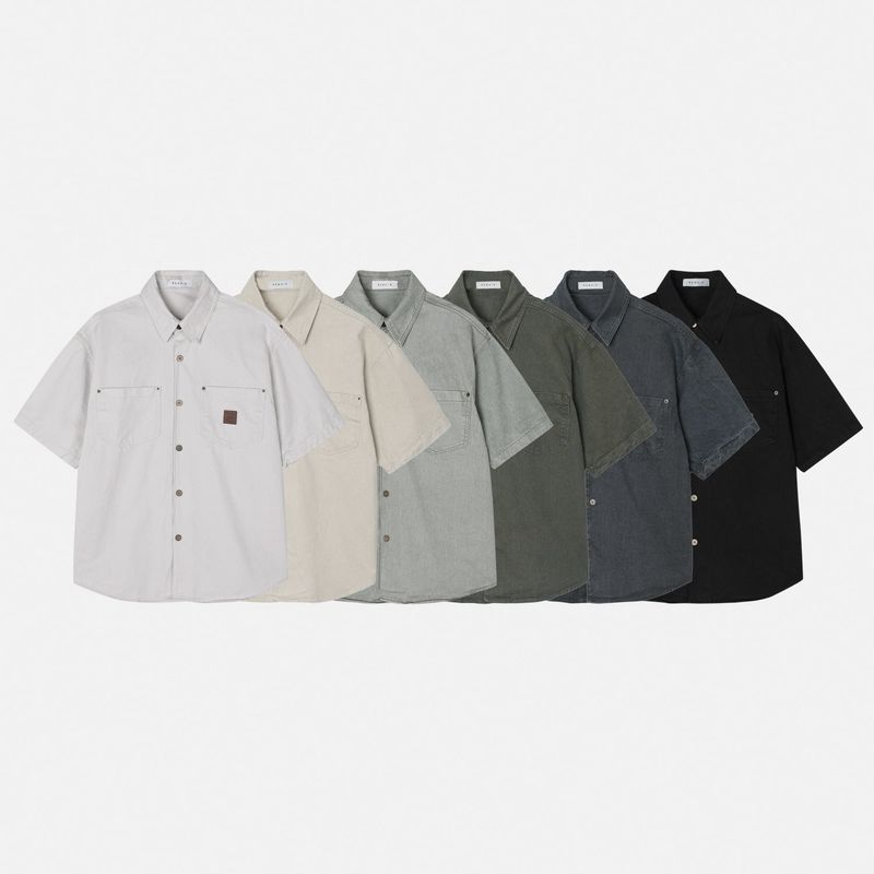 Chiba Patchwork Short Sleeve Shirt