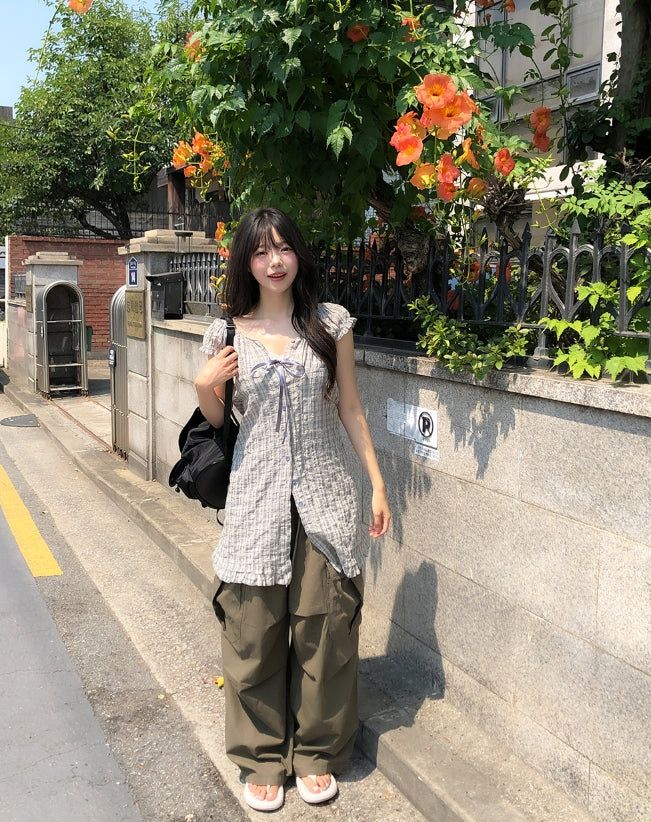 Russet Parachute Button Cargo Pants