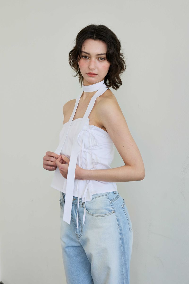 ELFIN SCARF TOP / WHITE