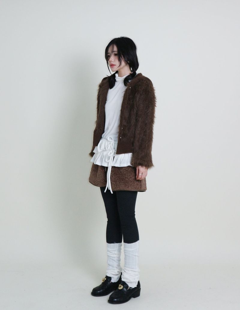 Yves Double Frill Layered Shea Turtleneck (Turtleneck)