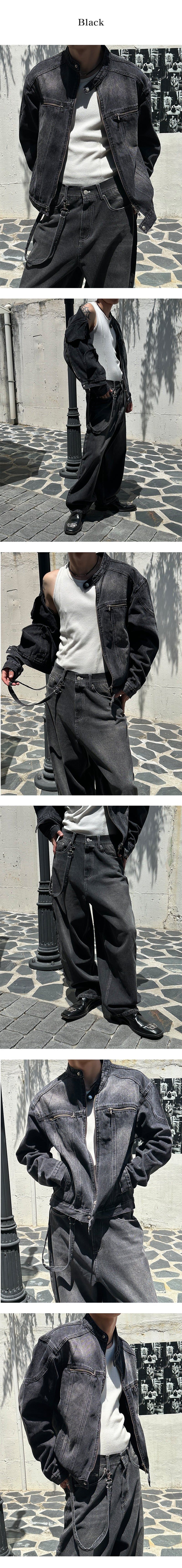 [PROMOTION] Domingo biker denim jacket (2color)