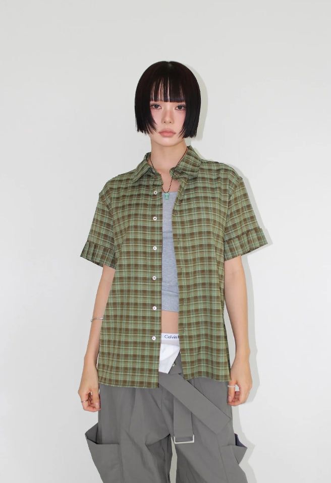 AAKE(アケ)の「CHECK ROLL-UP SHIRT(Tops)」