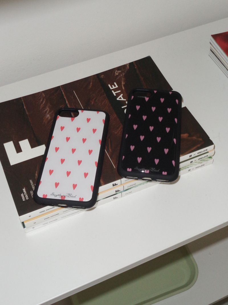 heart epoxy bumper case [black]