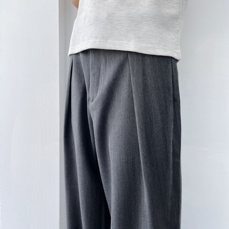 Charcoal Draped Trousers