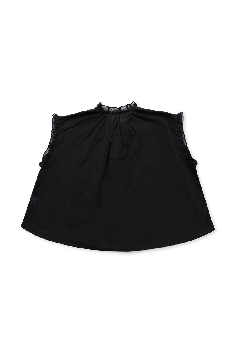 Flower Garden Stitch Blouse [Black]
