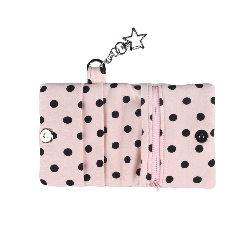 Dot button wallet_baby pink