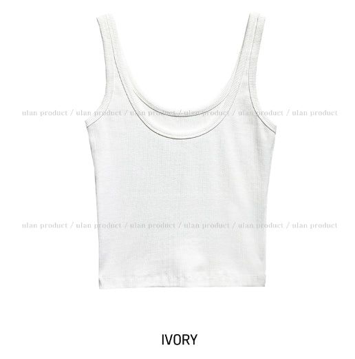 [U-BASIC] Roel Pigment Ribbed Tank Top