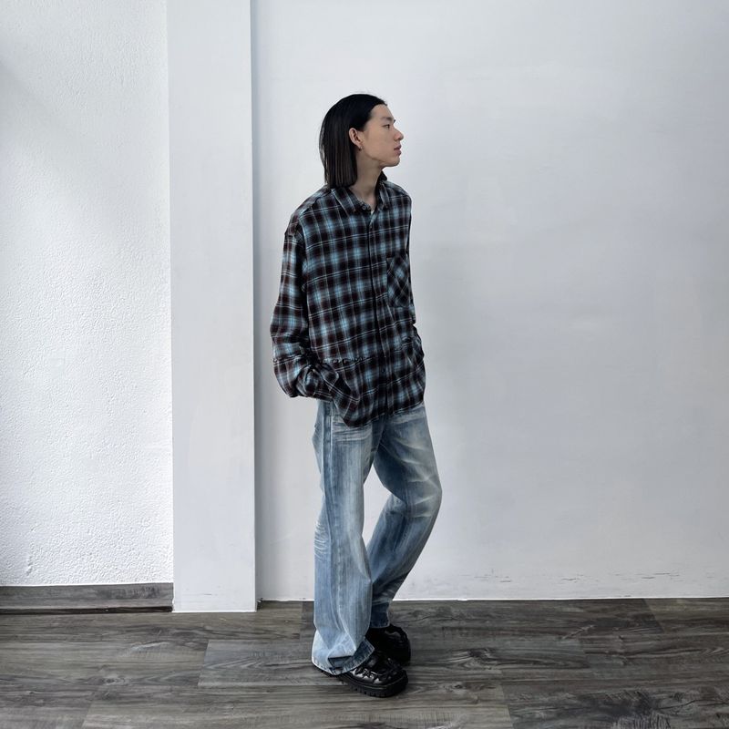Patchwork Check Shirt