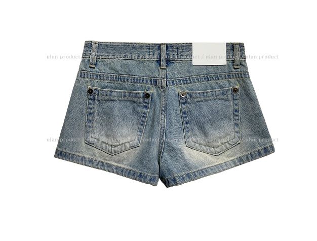 Mute Low Rise Short Denim Pants