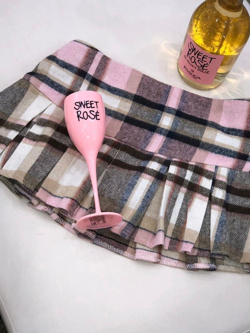 Baby Pink Checker Skirt