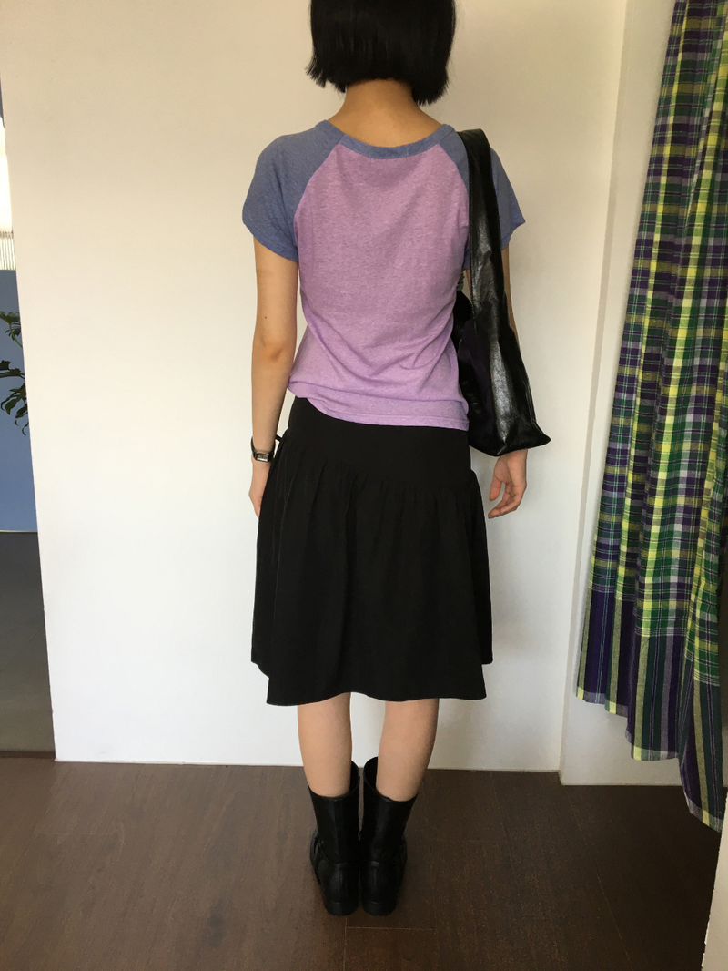 Marine button midi skirt (3color)