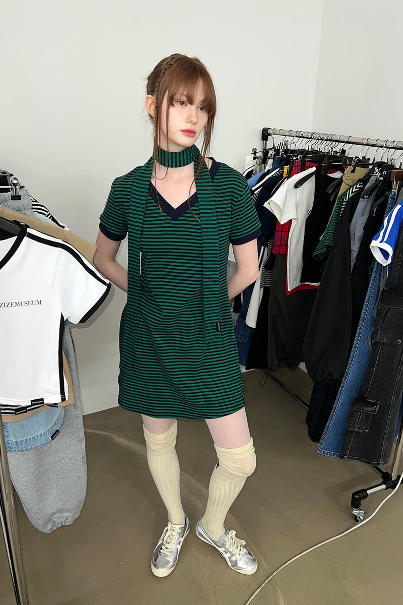 STRIPE MUFFLER (GREEN)