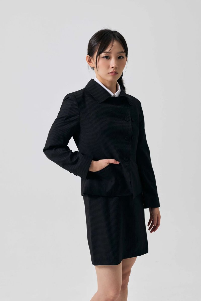 ODE ASYMMETRIC JACKET / BLACK