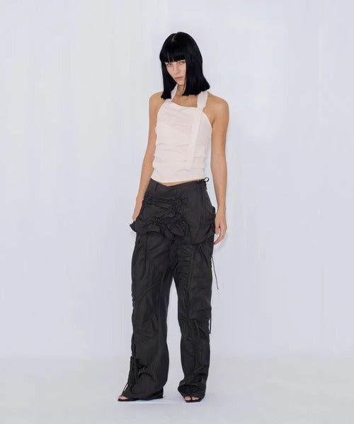 SHEER HALTERNECK TOP
