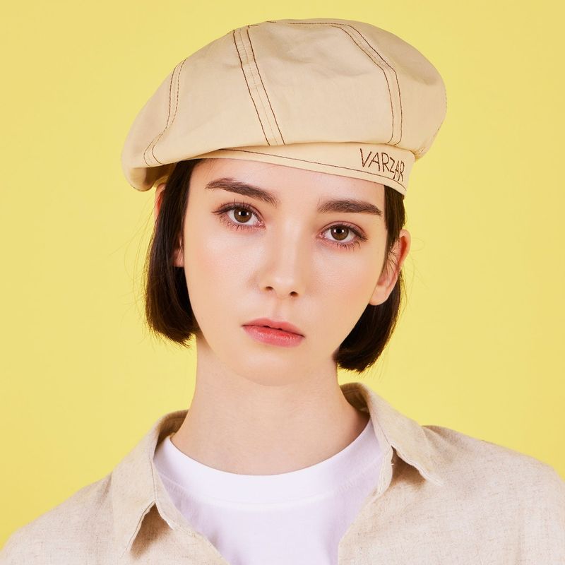 Scribble Point Beret Yellow