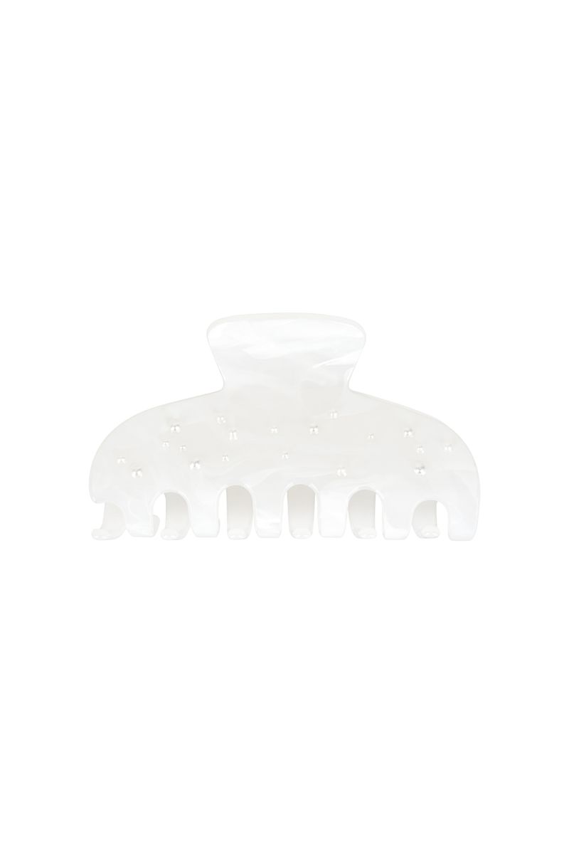 Glow Pearl Hair Claw, White