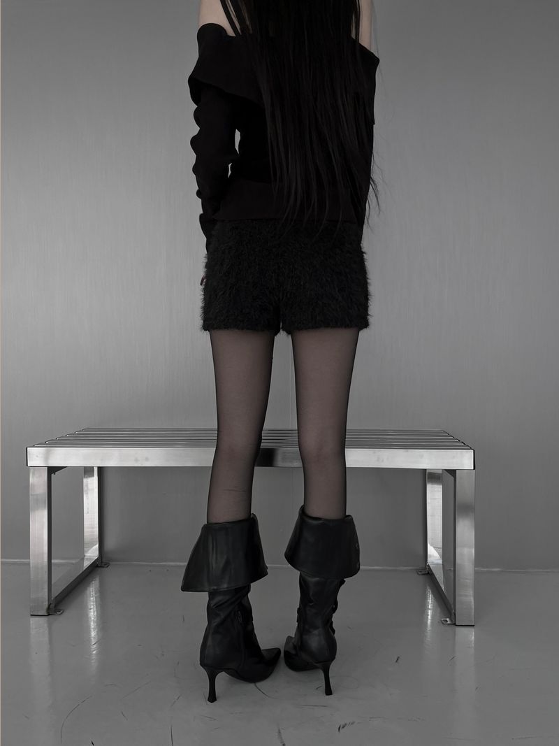 winter fuzzy fur short pants (2color)