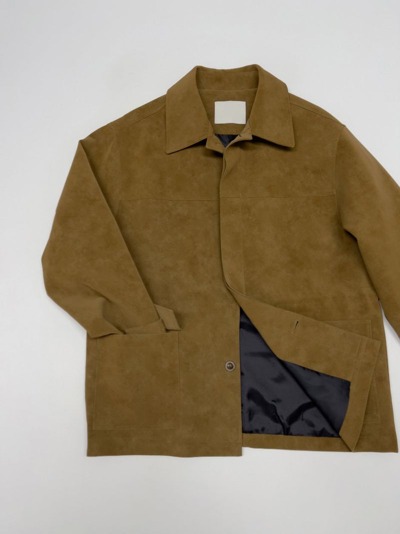 Nubuck String Overfit Leather Jacket
