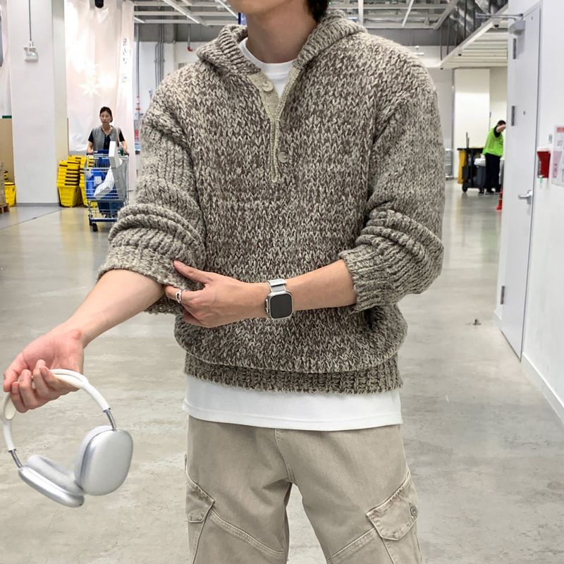 lemenne(ルメンヌ)の「LMN St. 3 Button Alpaca Hooded Knitwear (3 colors)(Tops)」